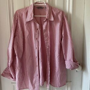Eddie Bauer striped button down xxl